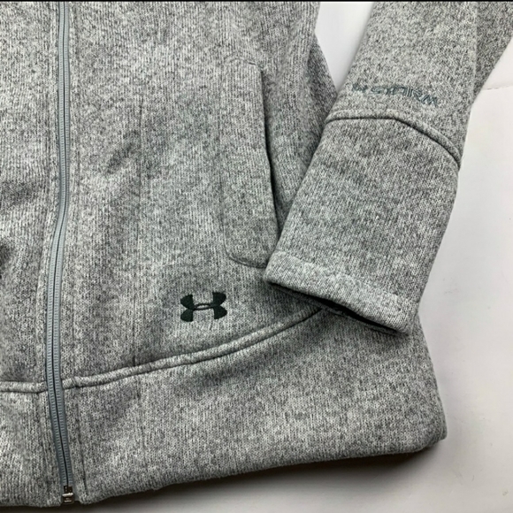 Under Armour UA Storm Full Zip Long Hoodie Women's Small S Heathered Grey EUC - Picture 6 of 13